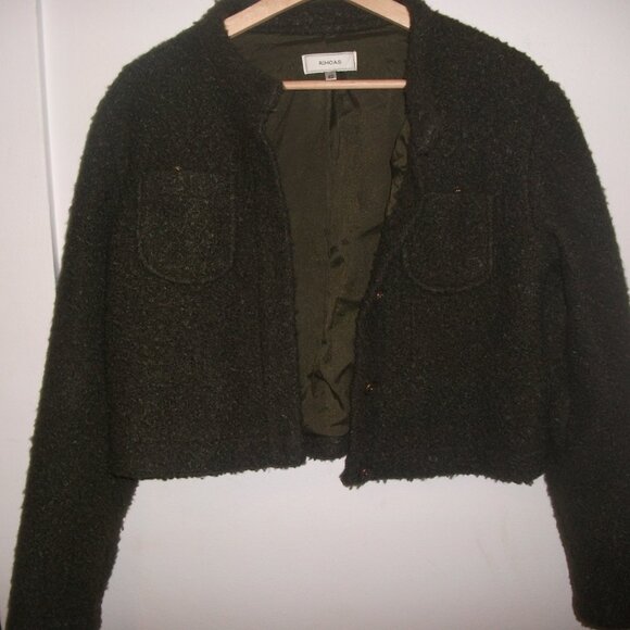 Vintage Cropped Jacket, Green Small - Picture 2 of 8